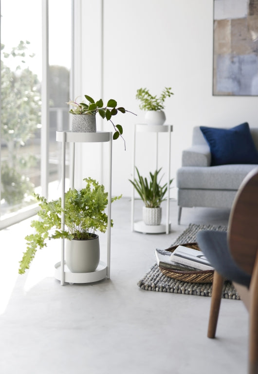Yamazaki Plantenrek Binnen met Wielen - Tower - Wit
