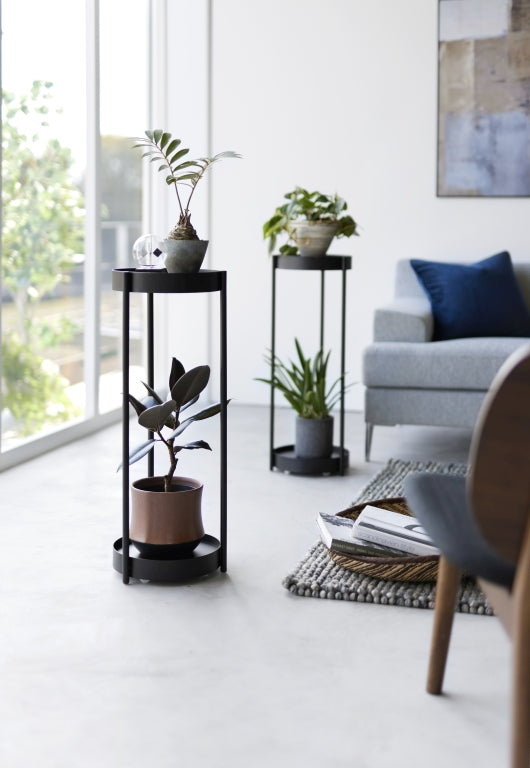 Yamazaki Plantenrek Binnen met Wielen - Tower - Zwart