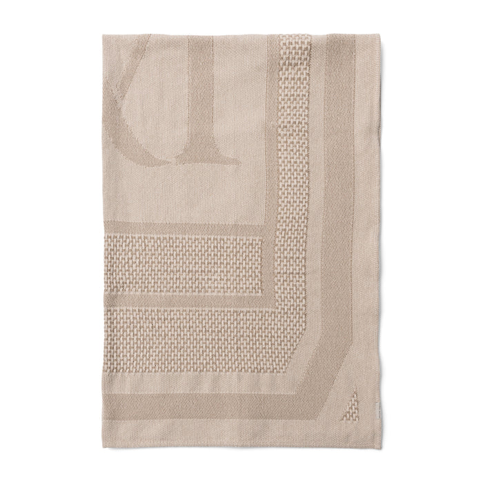 Riviera Maison Plaid Beige|Wit - Monogram Jacquard - Katoen
