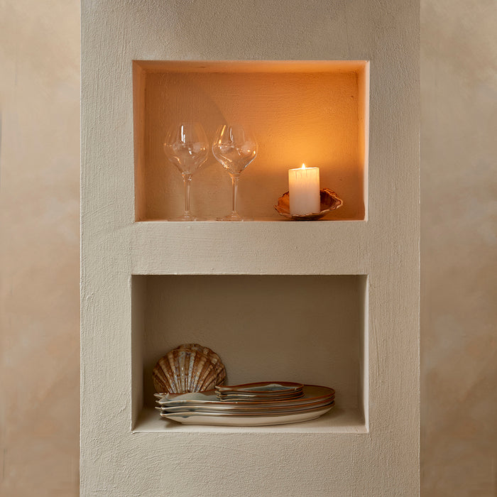 Riviera Maison Serveerschaal Beige - Lagos Fish - Porselein