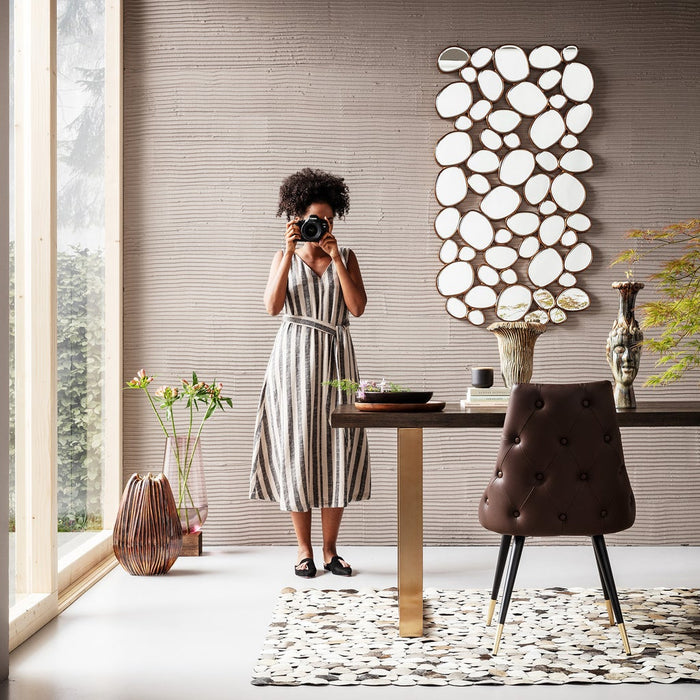 Kare Design Design Spiegel Water Drops - L135 X B78 Cm - Koper