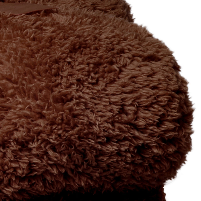 Unique Living Plaid Teddy - Bruin - Polyester - 150xx200cm (BxHxD)