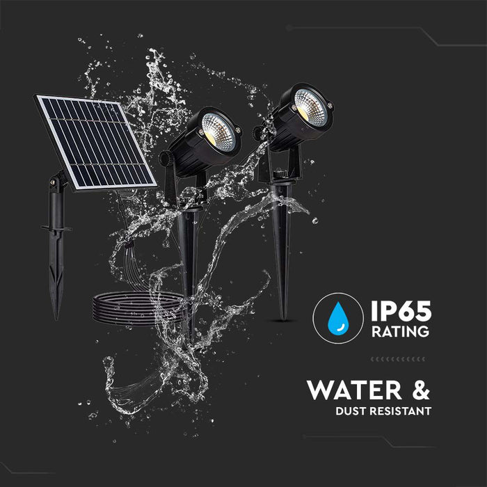 V-TAC VT-11031 Solar Spike - Verlichting - IP65 - 90x2 Lumen -