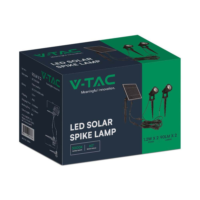 V-TAC VT-11031 Solar Spike - Verlichting - IP65 - 90x2 Lumen -
