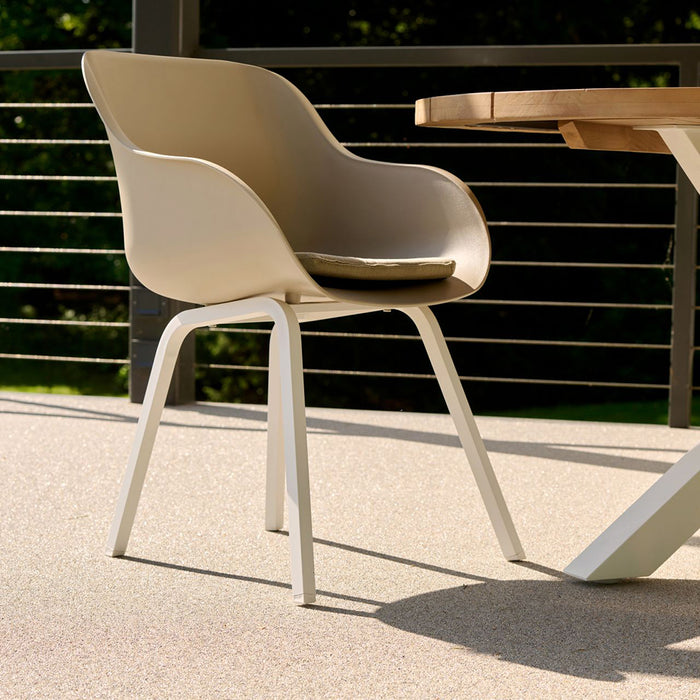 Hartman Le Soleil Tuinstoel Set van 2 - Taupe/Wit