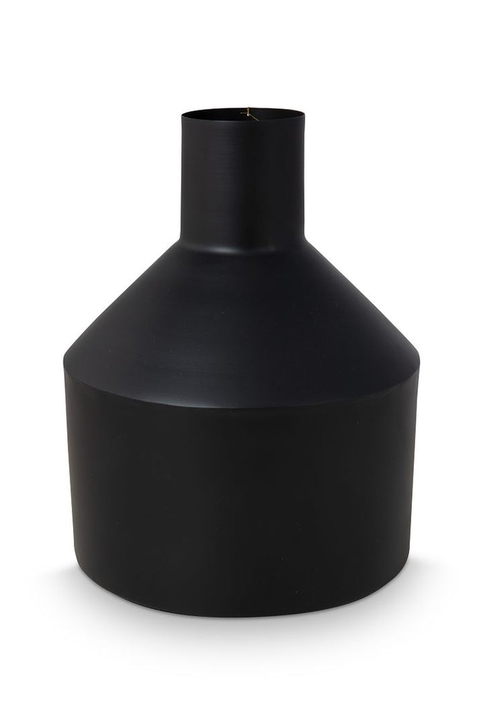 vtwonen Bloemenvaas - Metaal - H 30 cm - Zwart