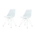 Essence Metal Stoel wit - Wit onderstel - Set van 2