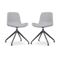 Nolon Nola-Fé Draaibare Eetkamerstoelen Set van 2 Lichtgrijs - Zwart