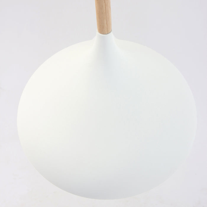 Mexlite - hanglamp - Bjorr - wit - hout metaal - Ø 33cm - E27 - 7730W