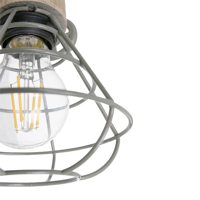 Anne Lighting - spot - Guersey - groen - hout metaal - opbouwspot - E27 - 1578G