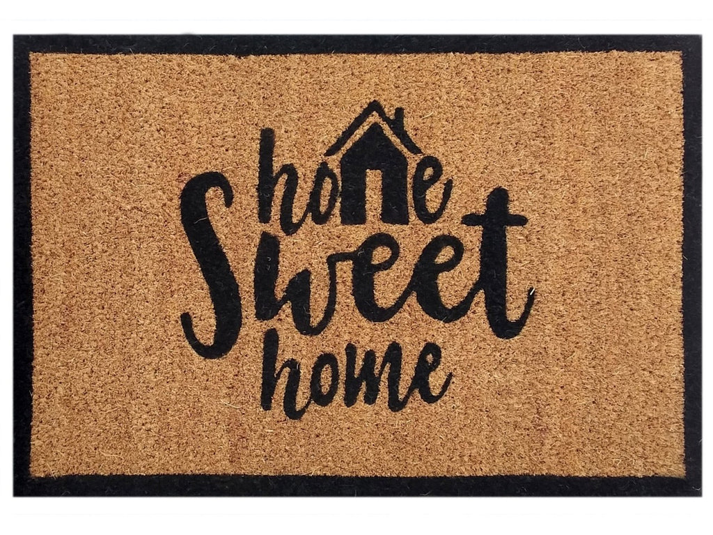 SVJ Deurmat 'Home Sweet Home' - 60x40 cm - Kokos - Bruin