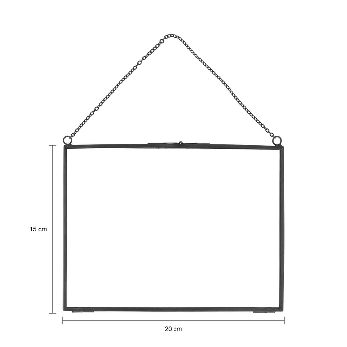 QUVIO Fotolijst met ketting 15 x 20 cm - Antraciet
