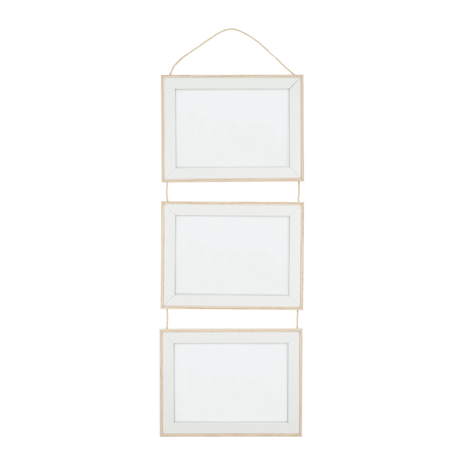 QUVIO Fotolijst wandmontage voor drie foto's - groot -  Hout