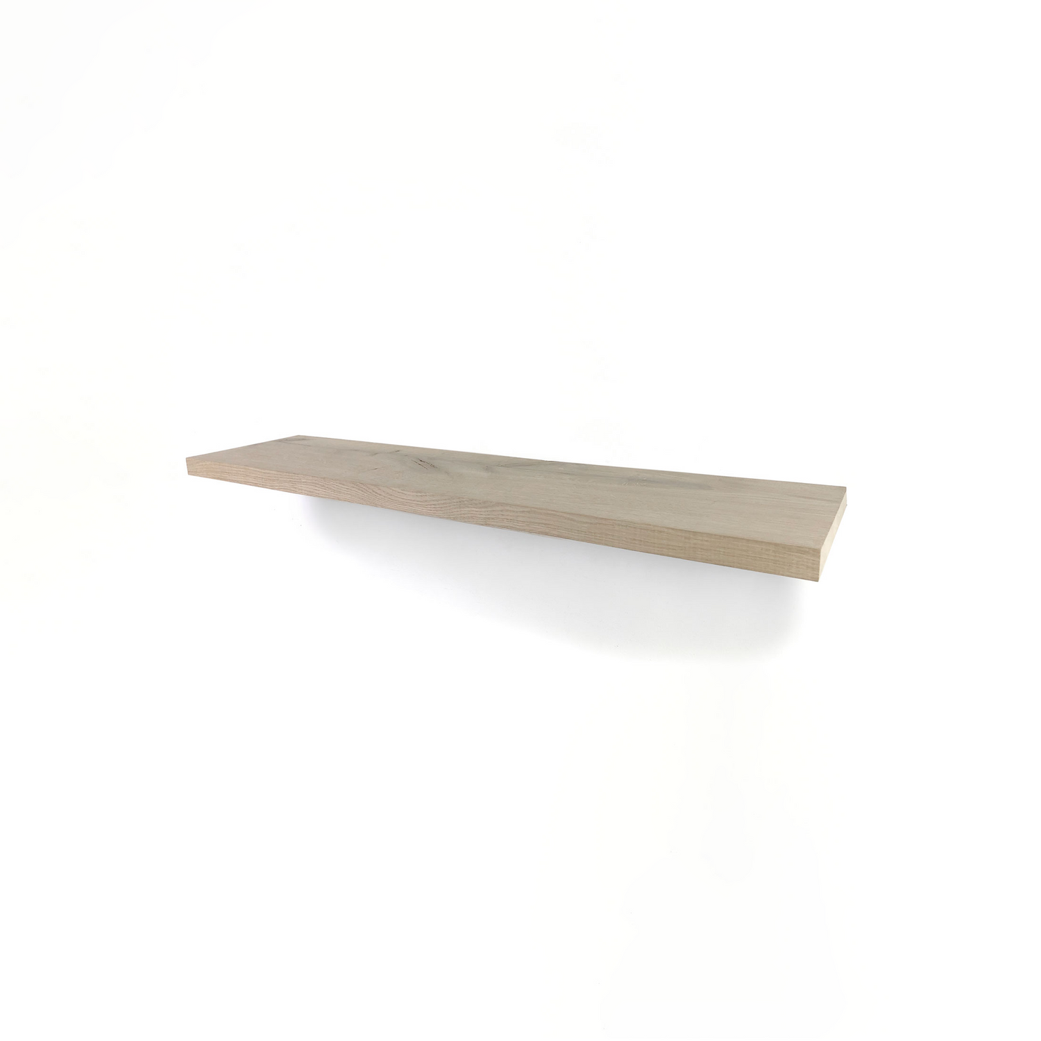 WoodBrothers Eikenhouten rustieke zwevende wandplank 75x24x2,5cm
