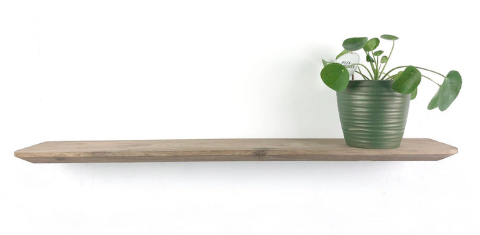 WoodBrothers Eikenhouten zwevende wandplank verjongd 100x20x4cm