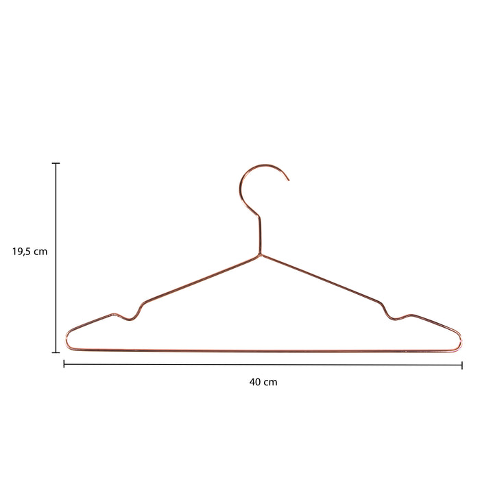 QUVIO Kledinghanger set van 10 - Metaal - Koperkleur