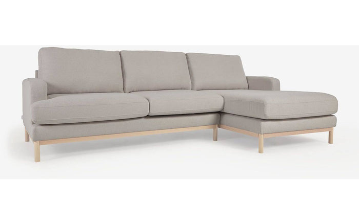 Kave Home - Mihaela 3-zitsbank met chaise longue rechts in grijs