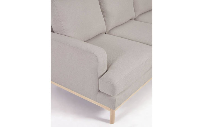 Kave Home - Mihaela 3-zitsbank met chaise longue rechts in grijs