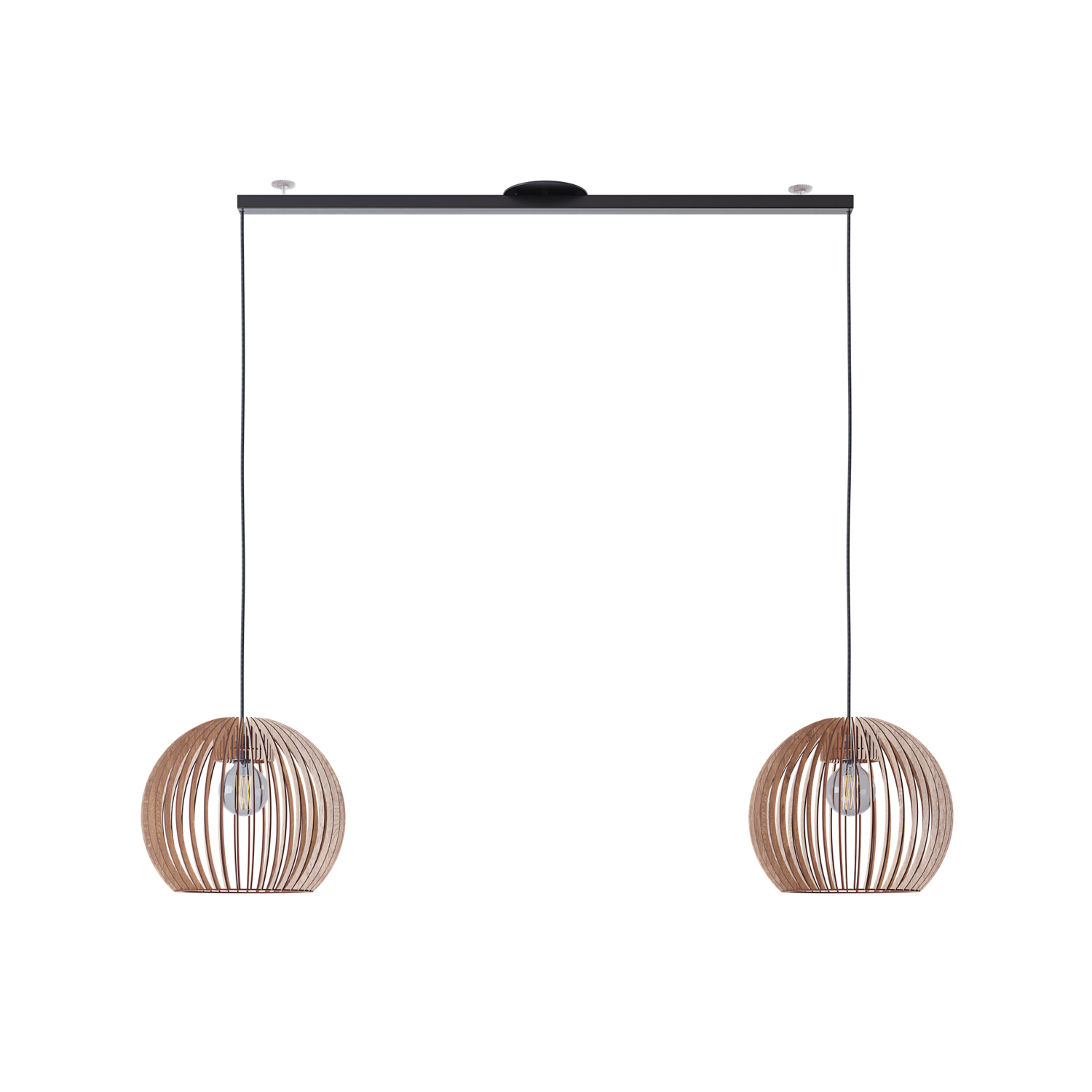 Lightswing® Twin Ophangsysteem voor twee Hanglampen - Mat zwart 90cm