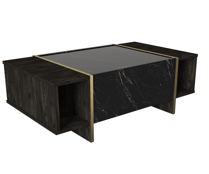 Giga Meubel - Salontafel Zwart|Goud - 103,8x60x37,3cm - Veyron