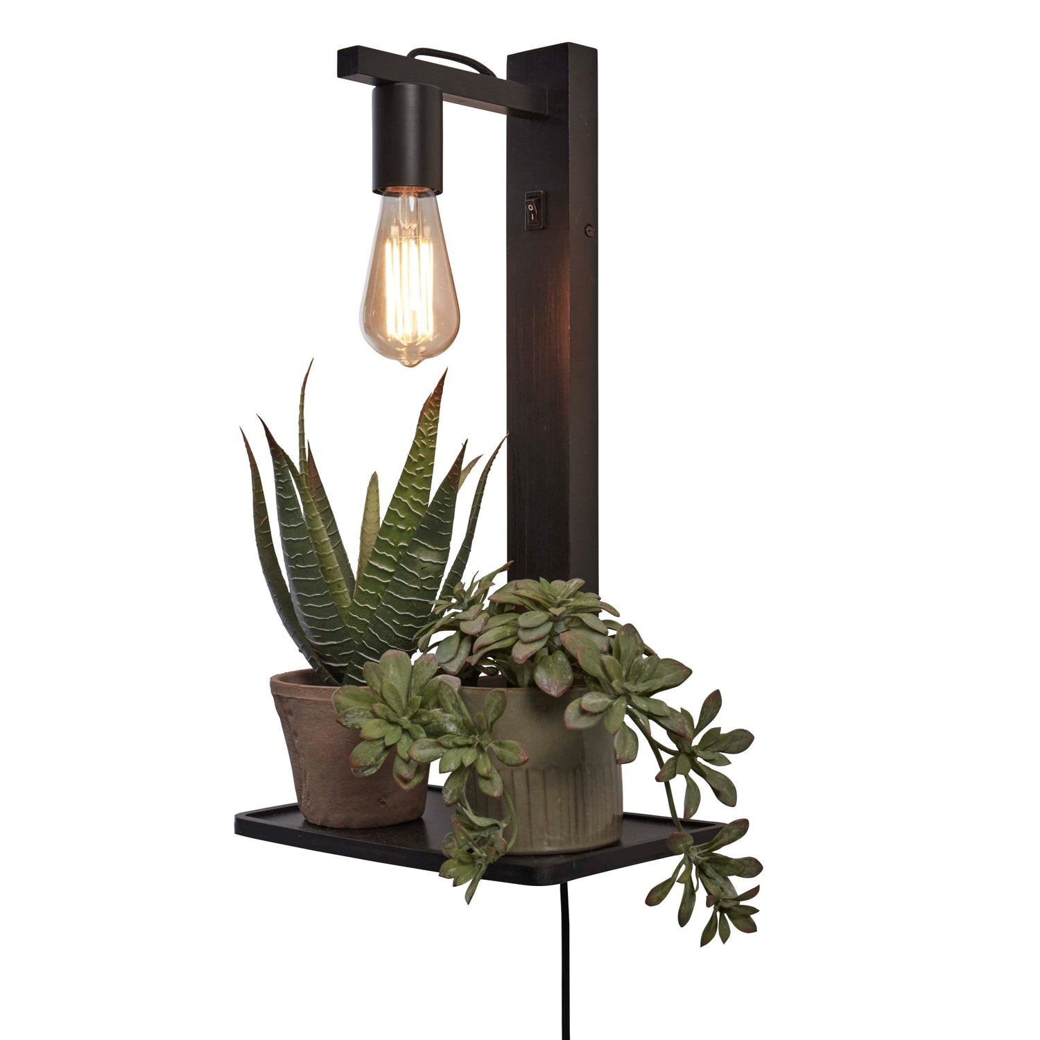 GOOD&MOJO Wandlamp Flores - Bamboe Zwart - 30x18x52cm