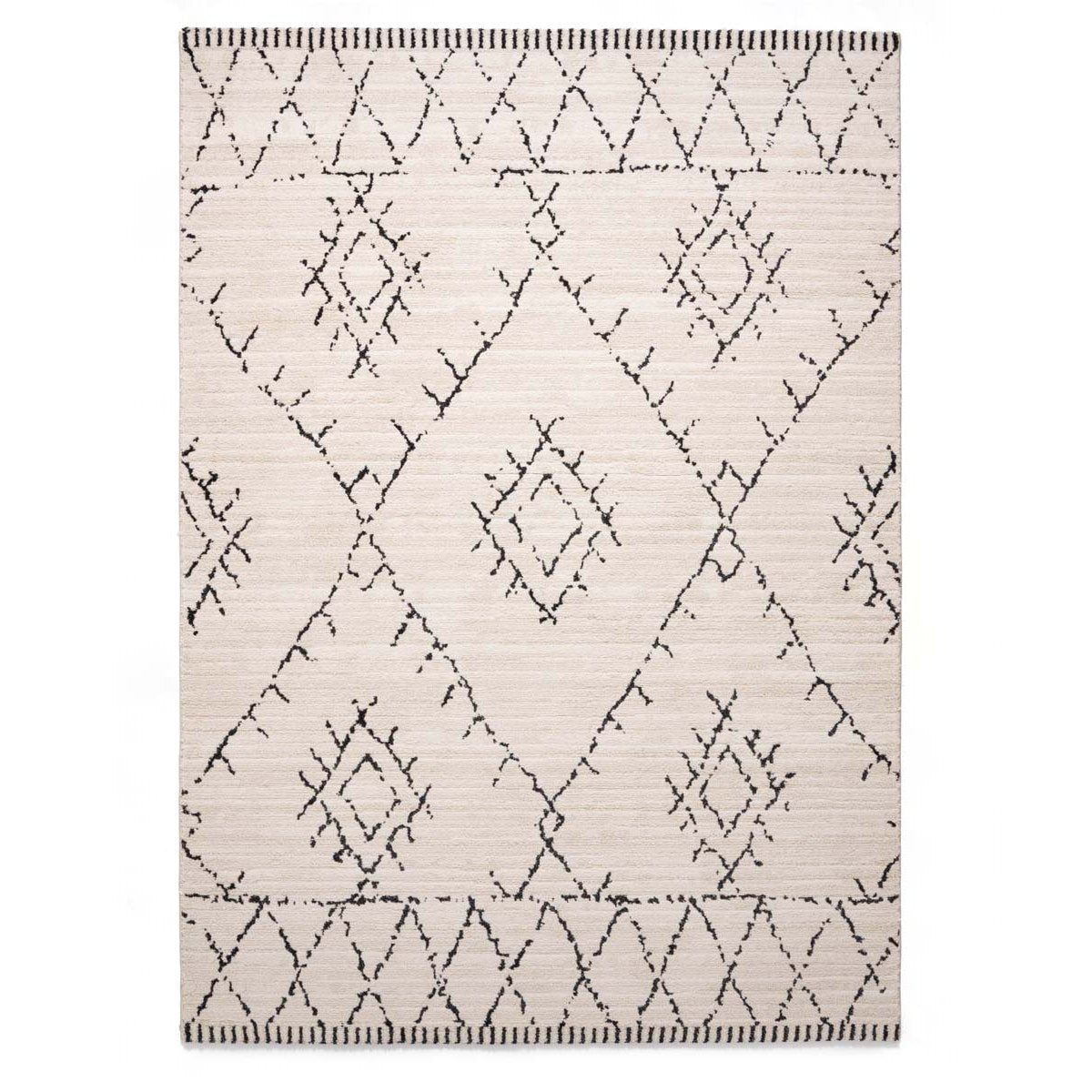 Boho&me Berber vloerkleed Beni Ouarain Sufian - crème|zwart - 120x170
