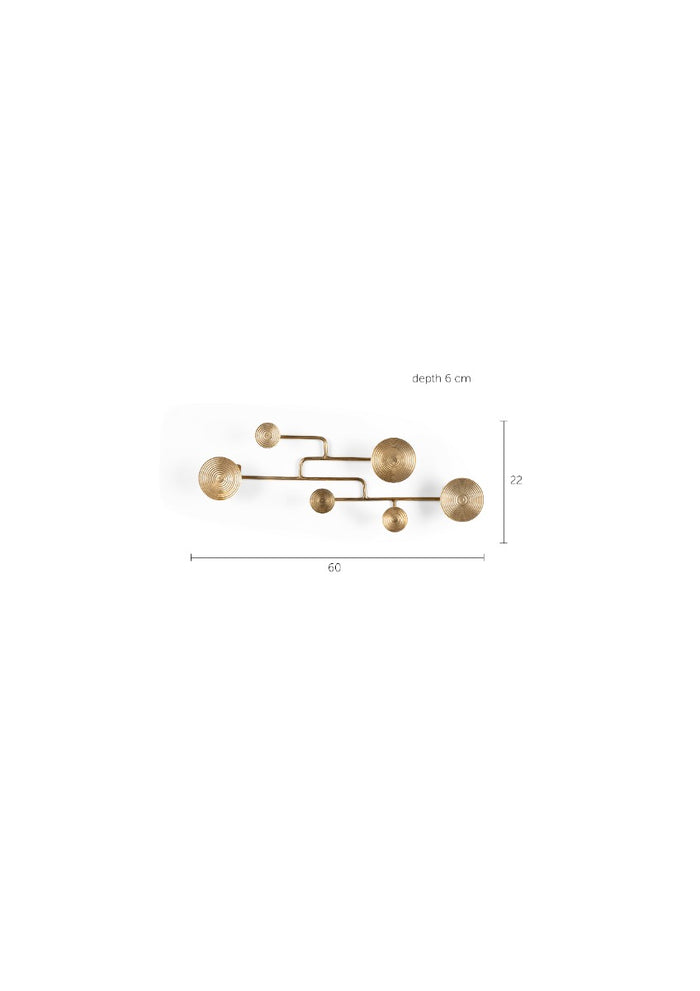 BOLD MONKEY Wall Coat Rack Hypnotising Brass