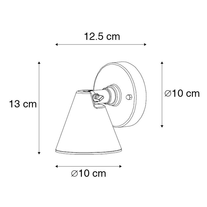 QAZQA Moderne buiten wandlamp roestbruin IP44 verstelbaar - Ciara