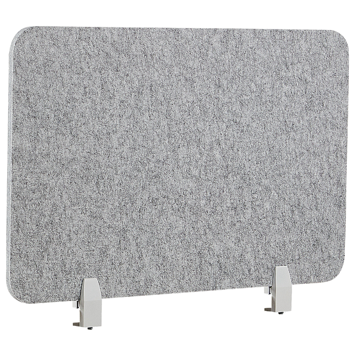 Beliani - SPLIT - Bureauscherm - Lichtgrijs - 50 x 80 cm - Polyester