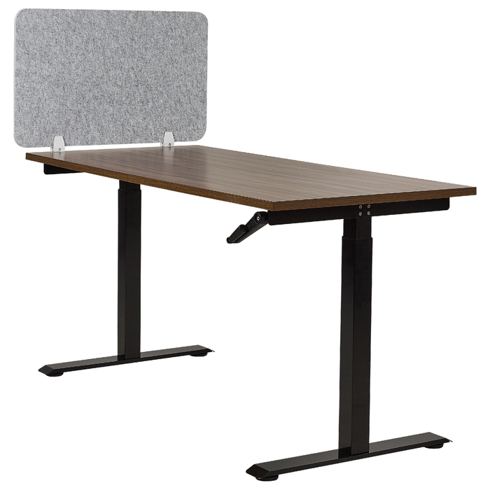 Beliani - SPLIT - Bureauscherm - Lichtgrijs - 50 x 80 cm - Polyester