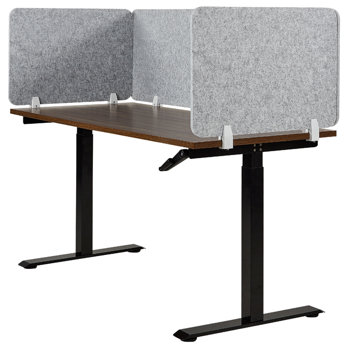 Beliani - SPLIT - Bureauscherm - Lichtgrijs - 50 x 80 cm - Polyester