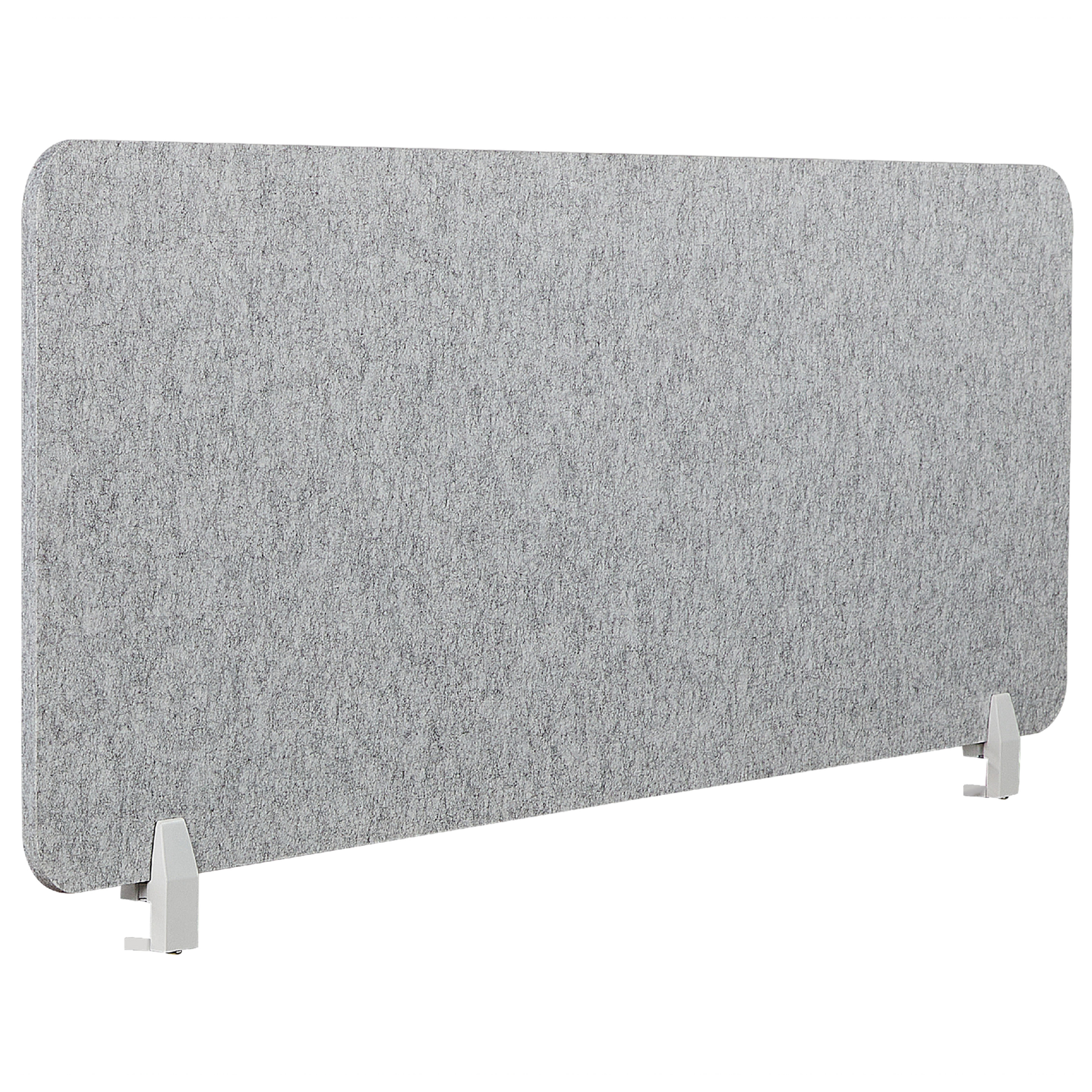 Beliani - SPLIT - Bureauscherm - Lichtgrijs - 50 x 160 cm - Polyester