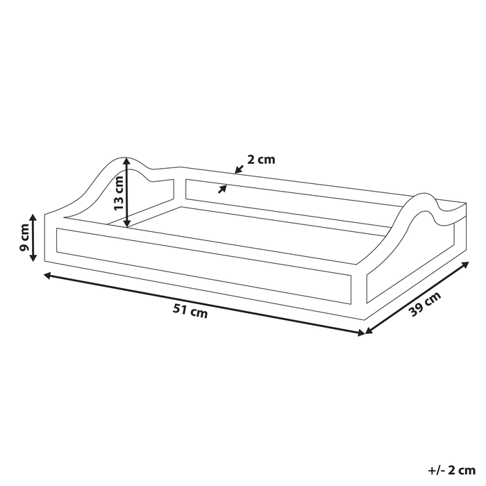 Beliani - CALAYAN - Dienblad - Licht - Rotan