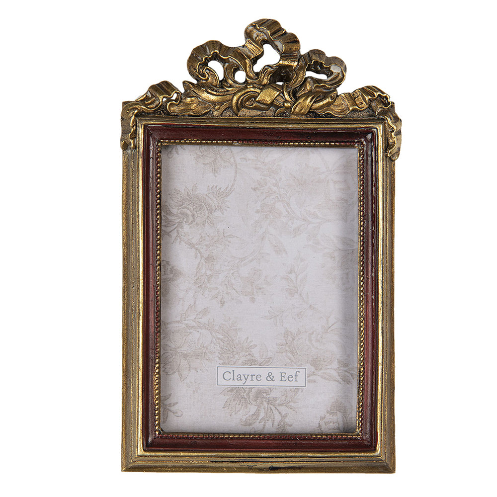 Clayre & Eef Fotolijst  6x9 cm Goudkleurig Kunststof Rechthoek