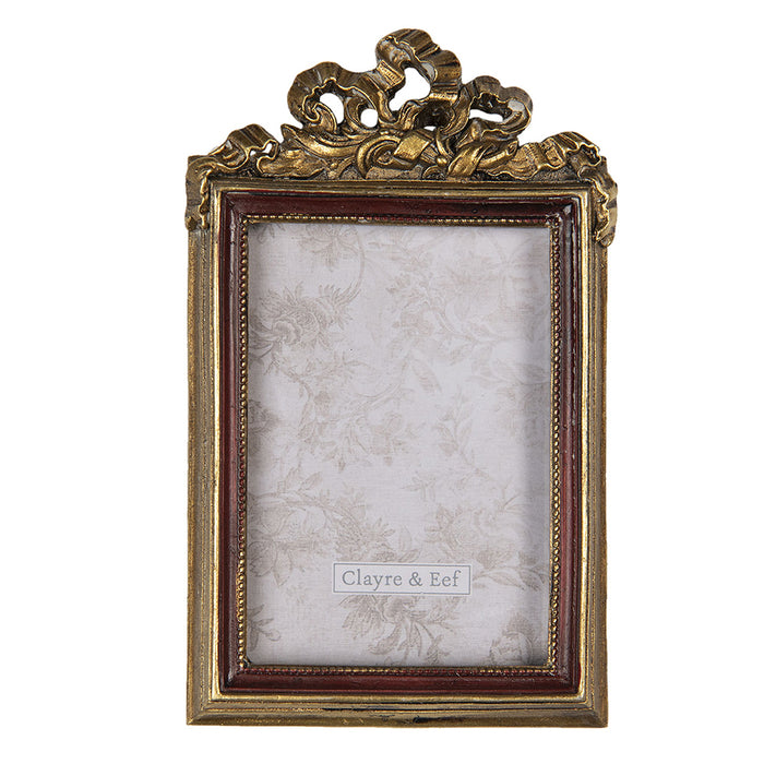 Clayre & Eef Fotolijst  6x9 cm Goudkleurig Kunststof Rechthoek