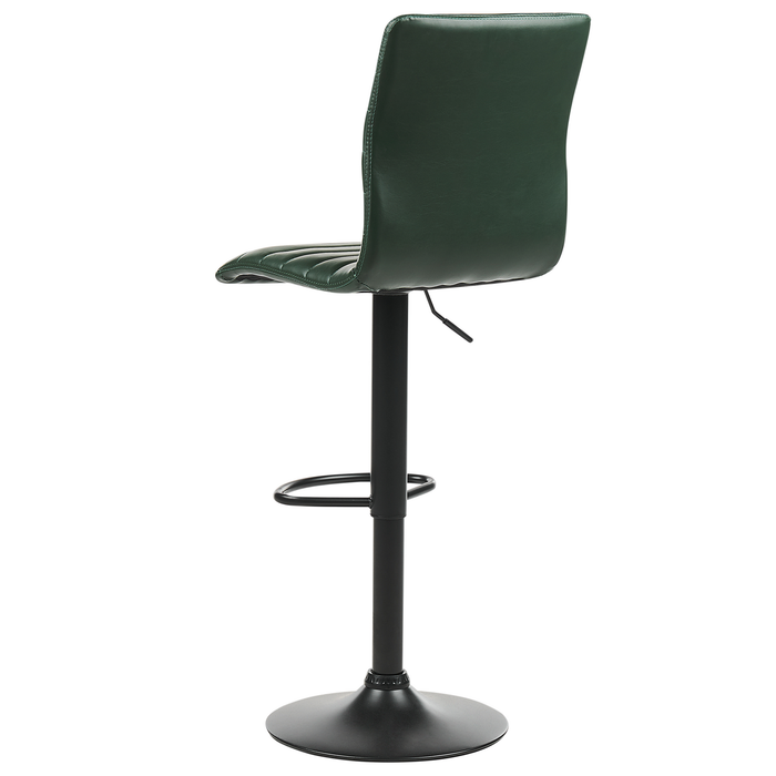 Beliani - LUCERNE II - Barkruk set van 2 - Donkergroen - Kunstleer