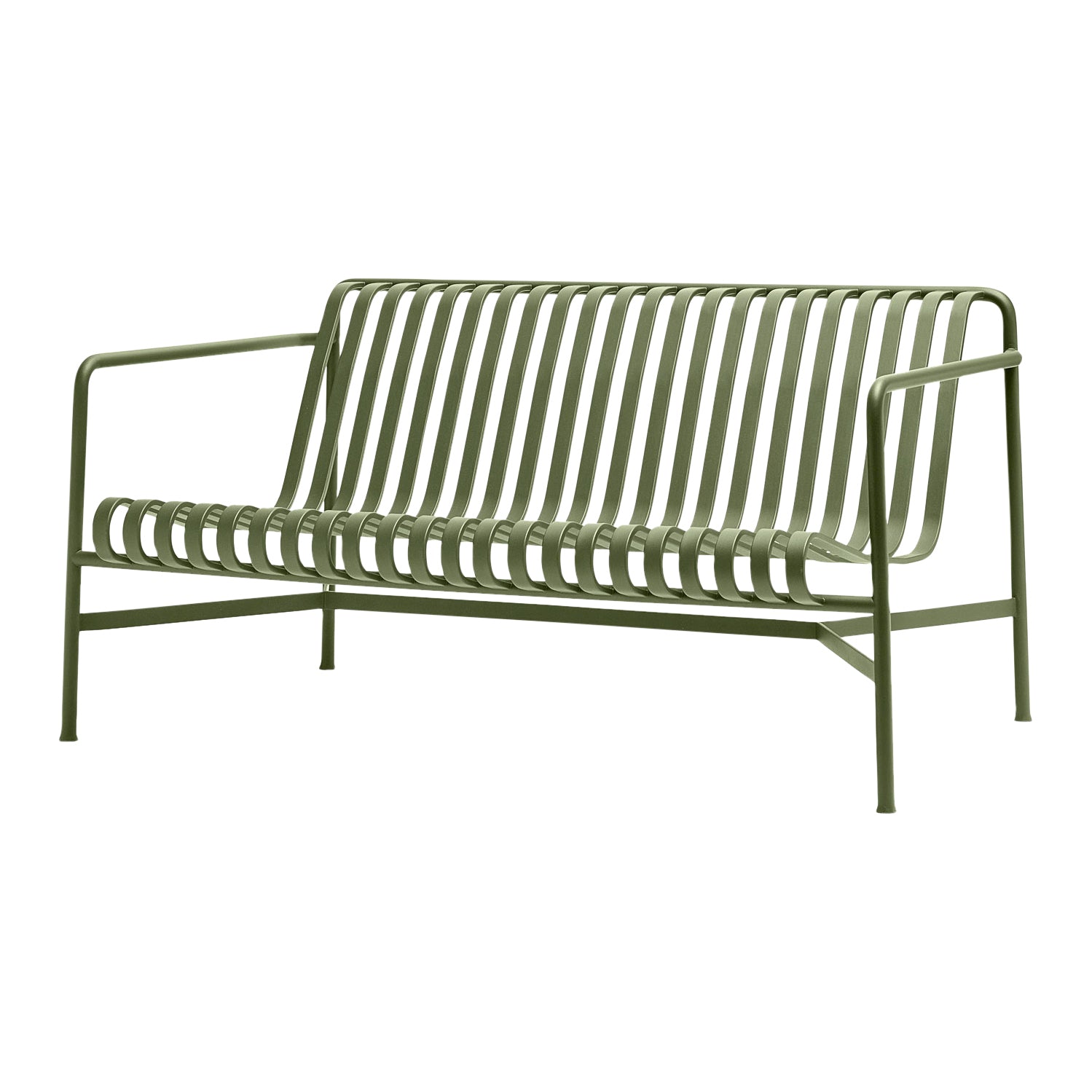 HAY Palissade Lounge 2,5-zitsbank Low - Olijfgroen