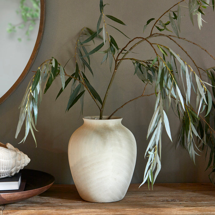 Riviera Maison Vaas Beige - Bergerac - Aardewerk (ØxH) 26x29