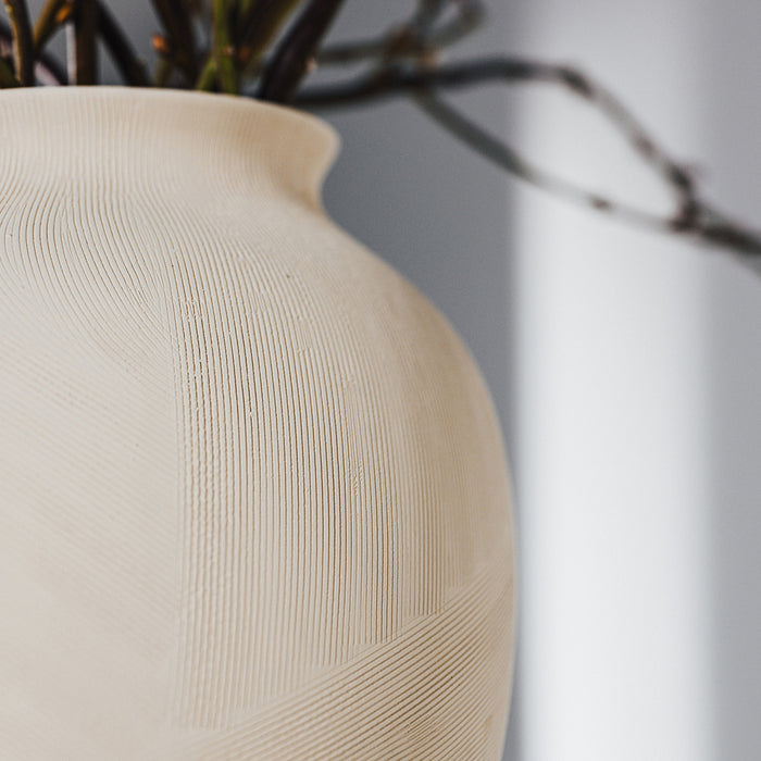 Riviera Maison Vaas Beige - Bergerac - Aardewerk (ØxH) 26x29