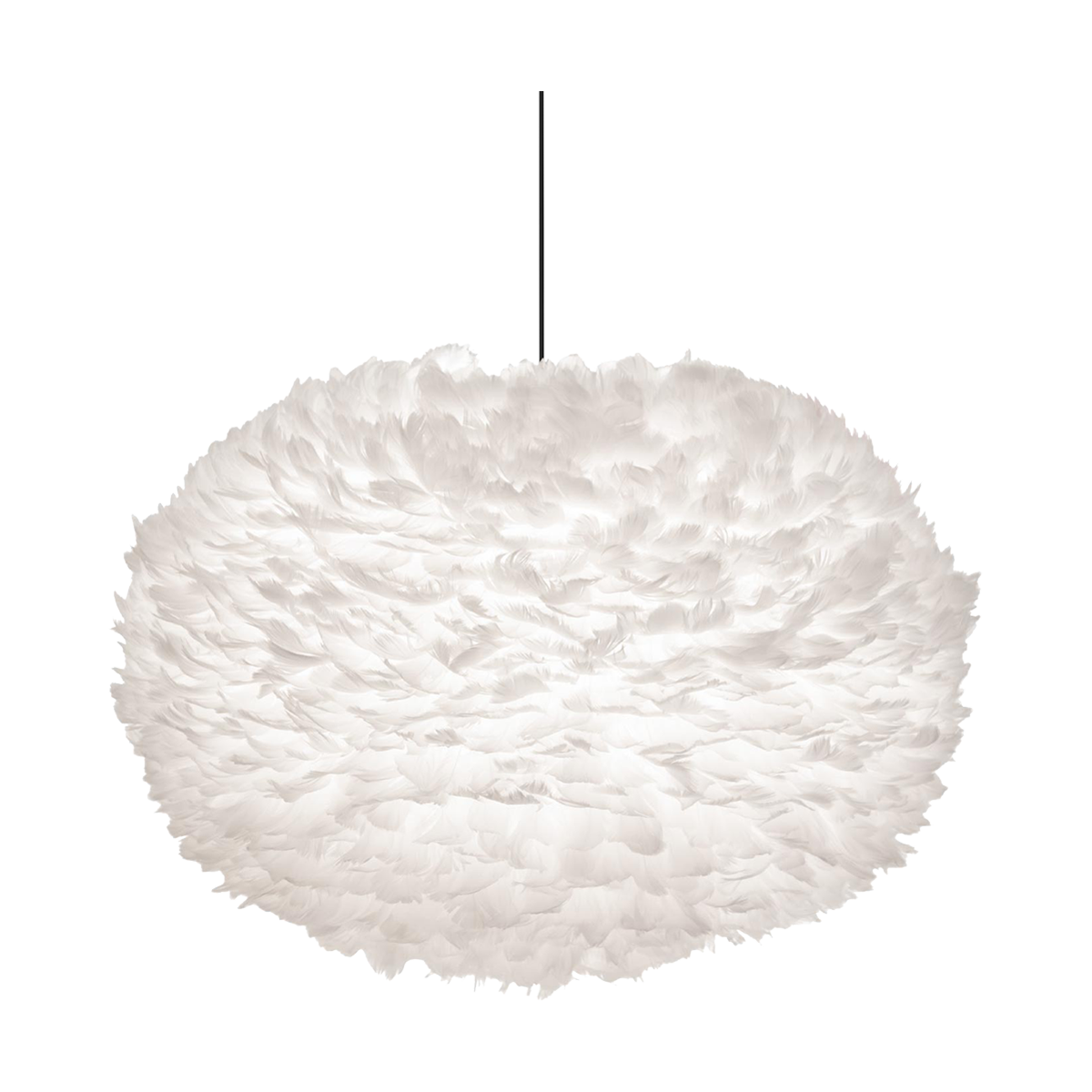 Umage Eos X-large hanglamp white - met koordset zwart - Ø 75 cm