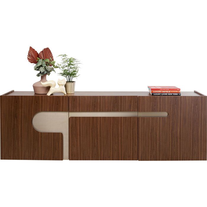 Kare Design Bravo Dressoir 3-Deurs - Walnoot