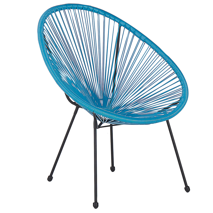 Beliani - ACAPULCO - Bistroset voor 2 - Blauw - PE rotan