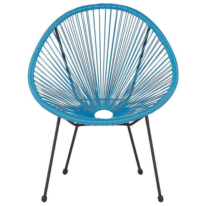 Beliani - ACAPULCO - Bistroset voor 2 - Blauw - PE rotan
