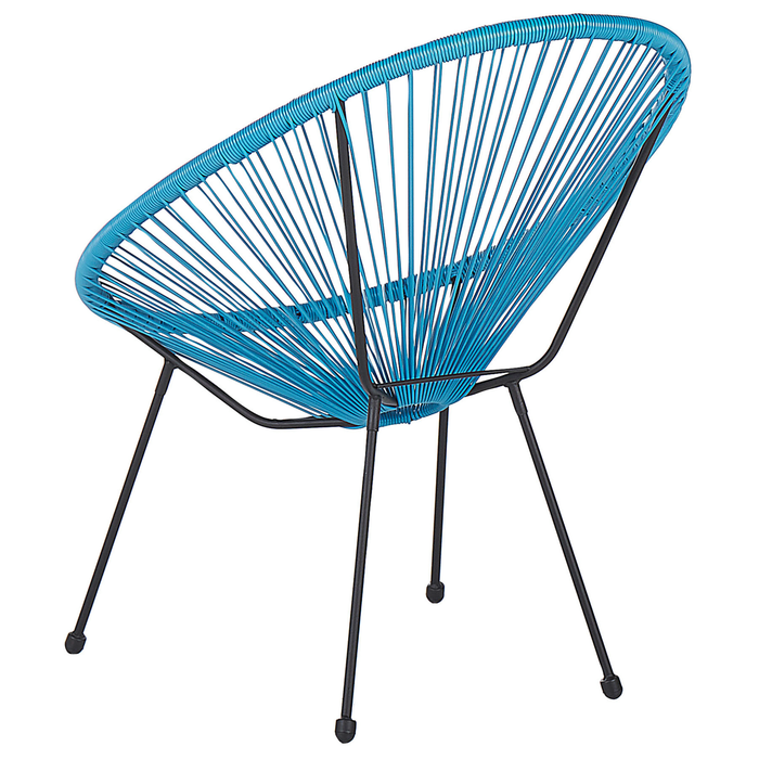 Beliani - ACAPULCO - Bistroset voor 2 - Blauw - PE rotan