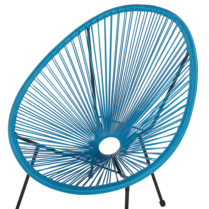 Beliani - ACAPULCO - Bistroset voor 2 - Blauw - PE rotan