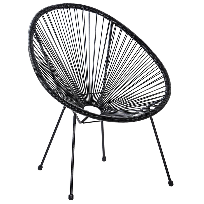 Beliani - ACAPULCO II - Bistroset voor 2 - Zwart - PE rotan