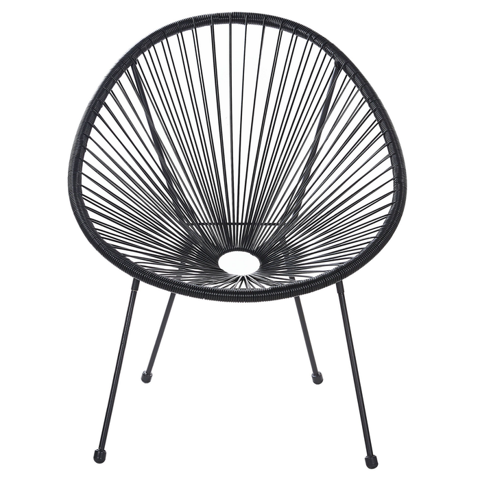 Beliani - ACAPULCO II - Bistroset voor 2 - Zwart - PE rotan