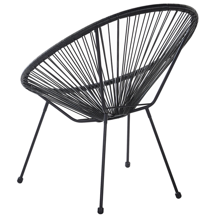 Beliani - ACAPULCO II - Bistroset voor 2 - Zwart - PE rotan