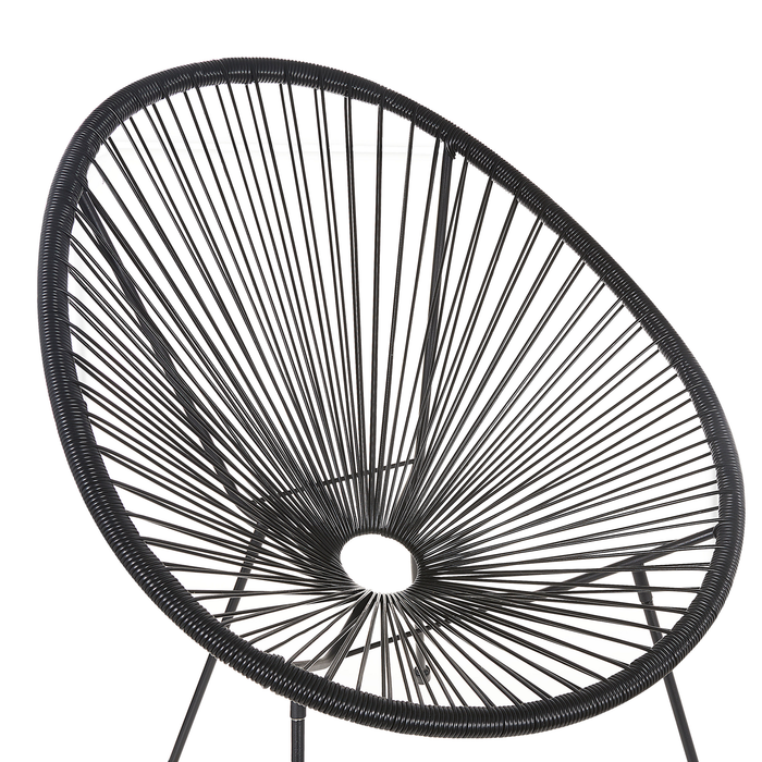 Beliani - ACAPULCO II - Bistroset voor 2 - Zwart - PE rotan