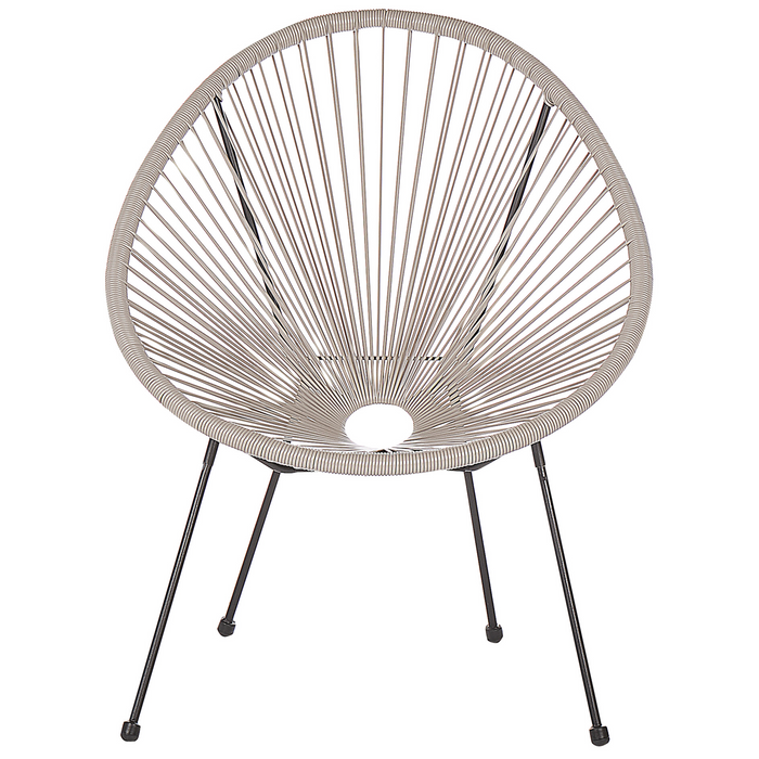 Beliani - ACAPULCO II - Bistroset voor 2 - Licht Grijs - PE rotan